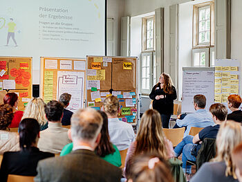 Mitarbeitende im Workshop zur Leitbildentwicklung für die Lebenshilfe in der Grafschaft © Lebenshilfe Nordhorn gGmbH